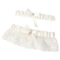 Grace Karin verstellbare Spitze Herz Akzent Hochzeit Keep &amp; Toss Away Strumpfband Set CL008960-1